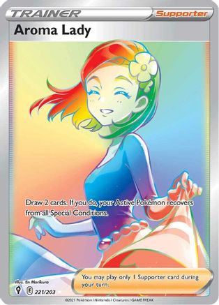Aroma Lady (Secret) 221/203 - SWSH07 Evolving Skies Holofoil - Poke-Collect