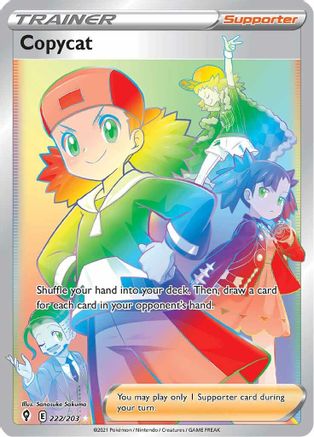 Copycat (Secret) 222/203 - SWSH07 Evolving Skies Holofoil - Poke-Collect