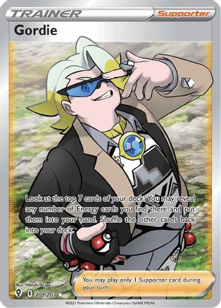Gordie (Full Art) 201/203 - SWSH07 Evolving Skies Holofoil - Poke-Collect