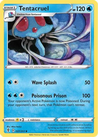Tentacruel 27/203 - Evolving Skies Reverse Holofoil - Poke-Collect