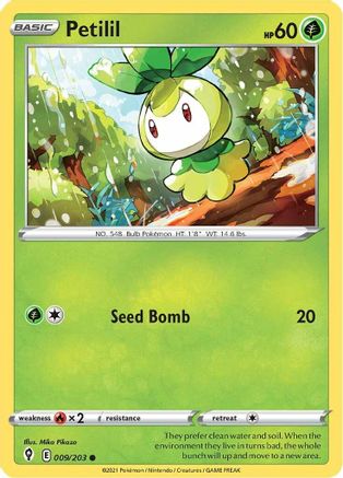 Petilil 9/203 - SWSH07 Evolving Skies - Poke-Collect