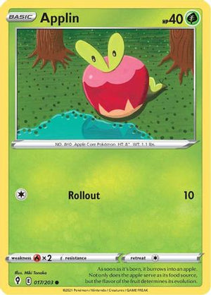 Applin 17/203 - SWSH07 Evolving Skies Reverse Holofoil - Poke-Collect