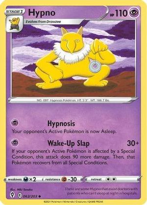 Hypno 62/203 - SWSH07 Evolving Skies Reverse Holofoil - Poke-Collect