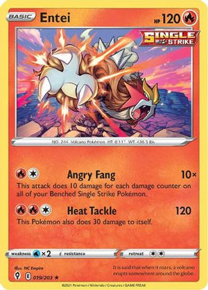 Entei 19/203 - SWSH07 Evolving Skies Holofoil - Poke-Collect