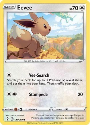 Eevee 125/203 - SWSH07 Evolving Skies Reverse Holofoil - Poke-Collect