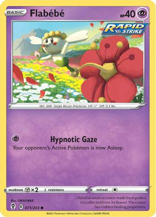 Flabebe 71/203 - SWSH07 Evolving Skies Reverse Holofoil - Poke-Collect