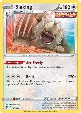 Slaking 131/203 - Evolving Skies Holofoil - Poke-Collect