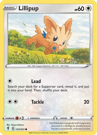 Lillipup 133/203 - SWSH07 Evolving Skies Reverse Holofoil - Poke-Collect