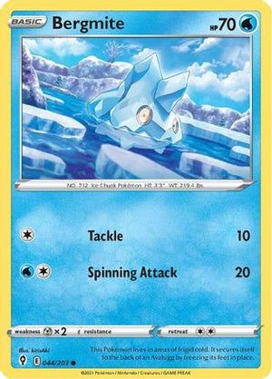 Bergmite 44/203 - SWSH07 Evolving Skies Reverse Holofoil - Poke-Collect