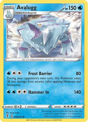 Avalugg 45/203 - SWSH07 Evolving Skies Reverse Holofoil - Poke-Collect