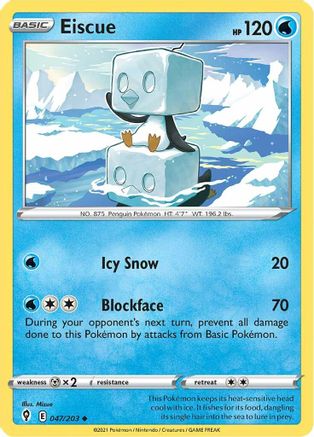 Eiscue 47/203 - SWSH07 Evolving Skies - Poke-Collect