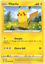 Pikachu 49/203 - SWSH07 Evolving Skies Reverse Holofoil - Poke-Collect
