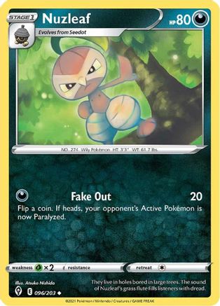 Nuzleaf 96/203 - SWSH07 Evolving Skies - Poke-Collect