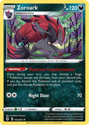 Zoroark 103/203 - Evolving Skies Holofoil - Poke-Collect