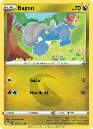 Bagon 107/203 - SWSH07 Evolving Skies - Poke-Collect