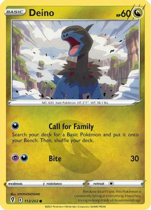 Deino 113/203 - SWSH07 Evolving Skies - Poke-Collect