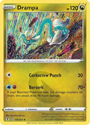 Drampa 119/203 - SWSH07 Evolving Skies Reverse Holofoil - Poke-Collect