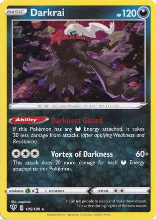 Darkrai - 105/189 (Cosmos Holo) 105 - Miscellaneous Cards & Products Holofoil - Poke-Collect