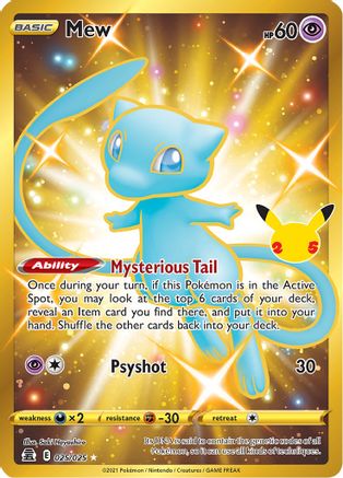 Mew (Secret) 25/25 - Celebrations Holofoil - Poke-Collect