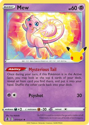 Mew 11/25 - Celebrations Holofoil - Poke-Collect