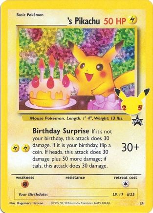 _____'s Pikachu 24/25 - Celebrations Classic Collection Holofoil - Poke-Collect