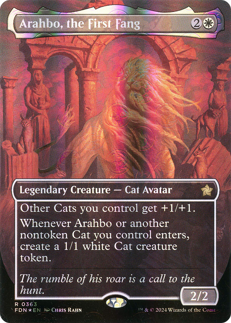 Arahbo, the First Fang (FDN-363) - Foundations (Borderless) Foil - Poke-Collect