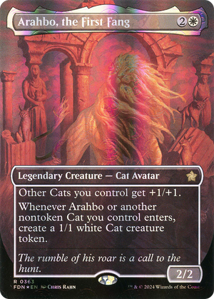 Arahbo, the First Fang (FDN-363) - Foundations (Borderless) Foil - Poke-Collect
