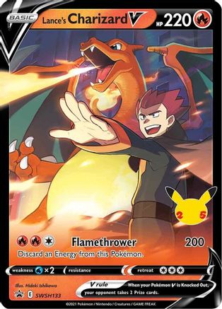 Lance's Charizard V - SWSH133 SWSH133/307 - SWSH Sword & Shield Promo Cards Holofoil - Poke-Collect