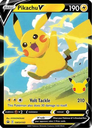 Pikachu V - SWSH143 SWSH143/307 - SWSH Sword & Shield Promo Cards Holofoil - Poke-Collect