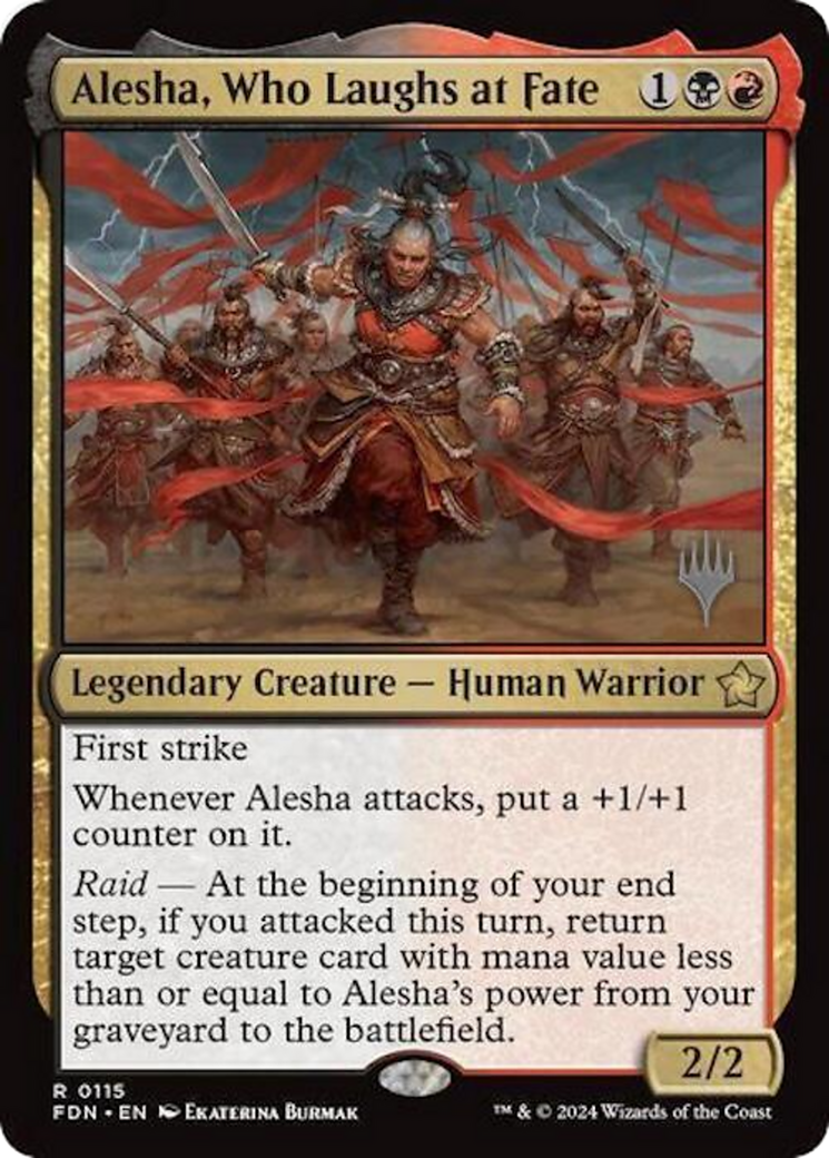 Alesha, Who Laughs at Fate (PPDFT-115) - Foundations Promos Foil - Poke-Collect