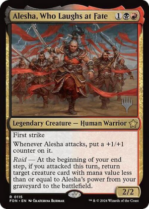 Alesha, Who Laughs at Fate (PPDFT-115) - Foundations Promos Foil