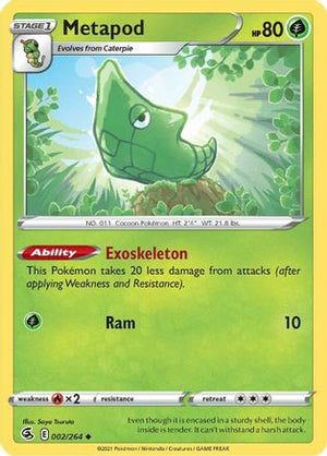 Metapod 2/264 - SWSH08 Fusion Strike - Poke-Collect