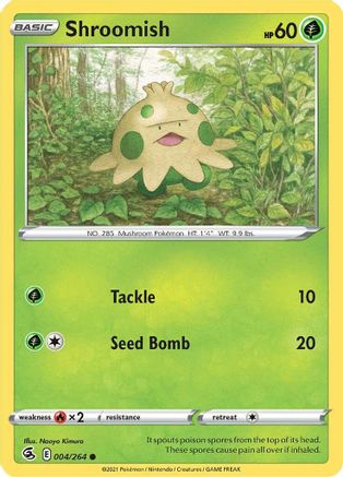 Shroomish 4/264 - SWSH08 Fusion Strike Reverse Holofoil - Poke-Collect