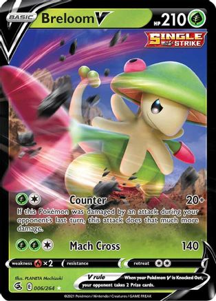 Breloom V 6/264 - SWSH08 Fusion Strike Holofoil - Poke-Collect