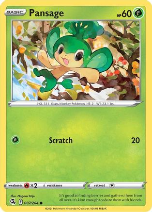 Pansage 7/264 - SWSH08 Fusion Strike - Poke-Collect