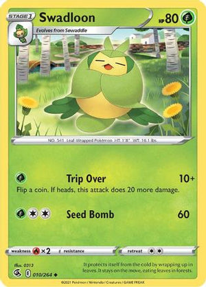 Swadloon 10/264 - Fusion Strike Reverse Holofoil - Poke-Collect