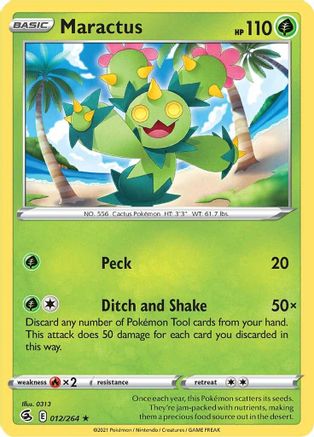 Maractus 12/264 - SWSH08 Fusion Strike Reverse Holofoil - Poke-Collect