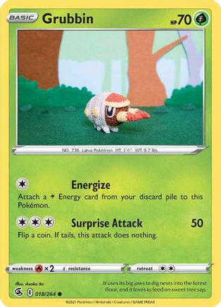 Grubbin 18/264 - SWSH08 Fusion Strike - Poke-Collect
