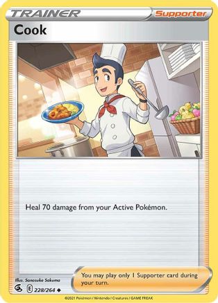 Cook 228/264 - SWSH08 Fusion Strike Reverse Holofoil - Poke-Collect