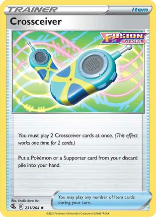 Crossceiver 231/264 - SWSH08 Fusion Strike Reverse Holofoil - Poke-Collect