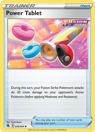 Power Tablet 236/264 - SWSH08 Fusion Strike Reverse Holofoil - Poke-Collect