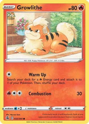 Growlithe 32/264 - SWSH08 Fusion Strike - Poke-Collect