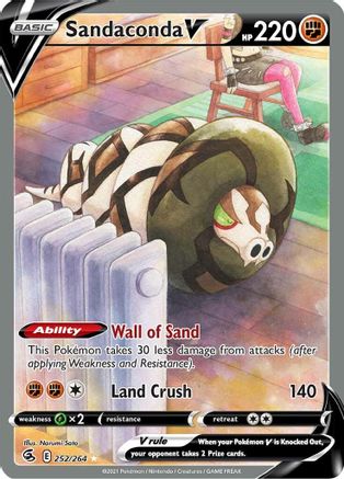 Sandaconda V (Alternate Full Art) 252/264 - SWSH08 Fusion Strike Holofoil - Poke-Collect