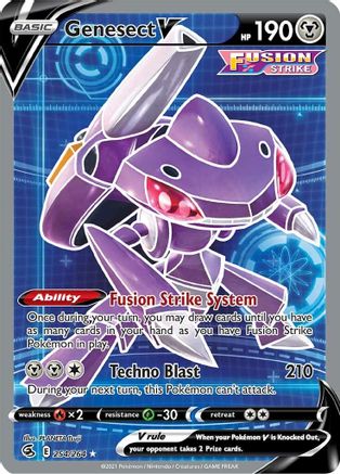 Genesect V (Full Art) 254/264 - SWSH08 Fusion Strike Holofoil - Poke-Collect