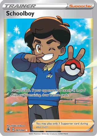 Schoolboy (Full Art) 261/264 - SWSH08 Fusion Strike Holofoil - Poke-Collect