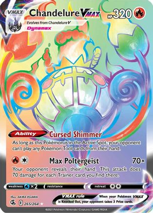 Chandelure VMAX (Secret) 265/264 - SWSH08 Fusion Strike Holofoil - Poke-Collect
