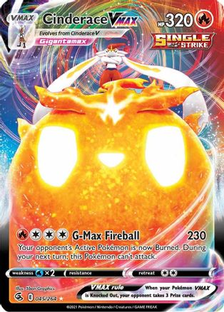 Cinderace VMAX 45/264 - SWSH08 Fusion Strike Holofoil - Poke-Collect