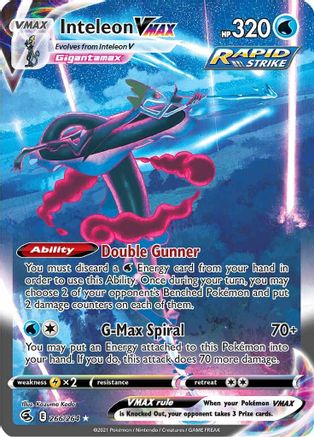 Inteleon VMAX (Alternate Art Secret) 266/264 - SWSH08 Fusion Strike Holofoil - Poke-Collect