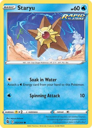 Staryu 52/264 - Fusion Strike - Poke-Collect