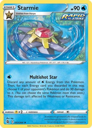 Starmie 53/264 - Fusion Strike Reverse Holofoil - Poke-Collect